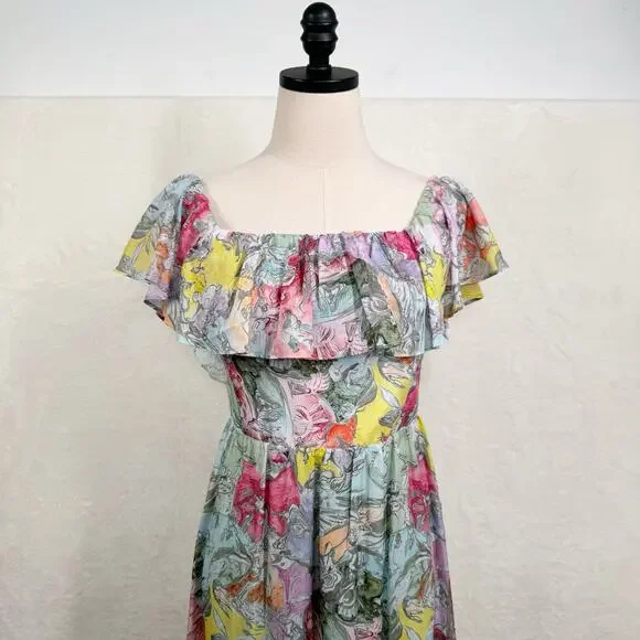 NWT Alice + Olivia Tempie Dress Lola's Dream Silk Wedding Guest Formal Size 8 - Picture 6 of 16